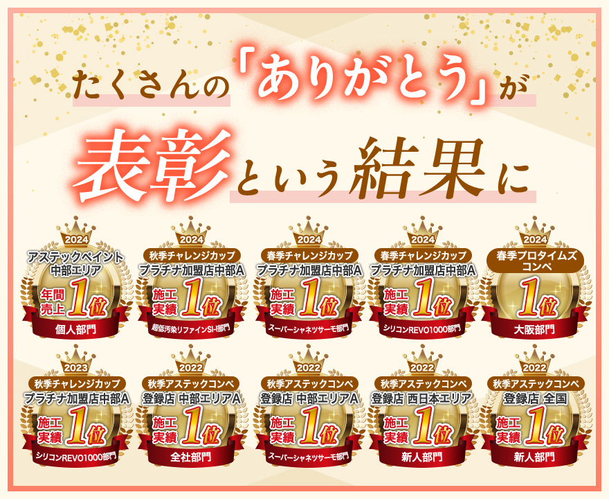 たくさんの「ありがとう」が表彰という結果に